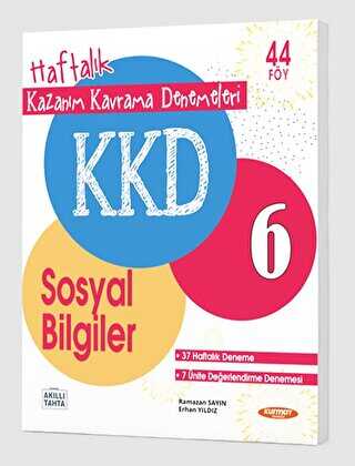 6. Sınıf Sosyal Bilgiler Haftalık Kazanım Kavrama Denemeleri Kurmay Elt Yayınları