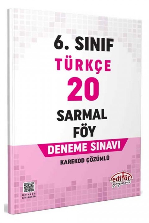 6. Sınıf Türkçe 20 Sarmal Föy Deneme Sınavı Editör Yayınları