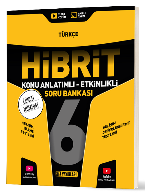 6. Sınıf Türkçe Hibrit Konu Anlatımlı Etkinlikli Soru Bankası Hız Yayınları