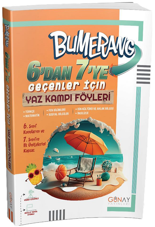 6 dan 7 ye Geçenler İçin Bumerang Yaz Kampı Föyleri Günay Yayınları