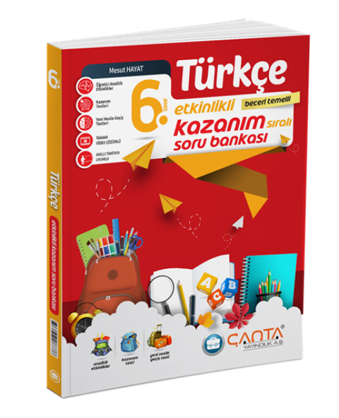 6.Sınıf Kazanım Türkçe Soru Bankası Çanta Yayınları