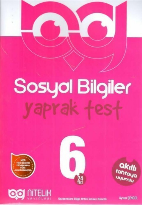 6.Sınıf Sosyal Bilgiler Yaprak Test Nitelik Yayınları
