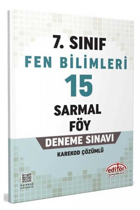7. Sınıf Fen Bilimleri 15 Sarmal Föy Deneme Sınavı Editör Yayınları