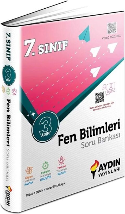 7. Sınıf Fen Bilimleri 3 Adım Soru Bankası Video Çözümlü Aydın Yayınları