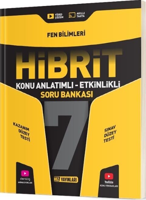 7. Sınıf Fen Bilimleri HİBRİT Konu Anlatımlı Etkinlikli Soru Bankası Hız Yayınları