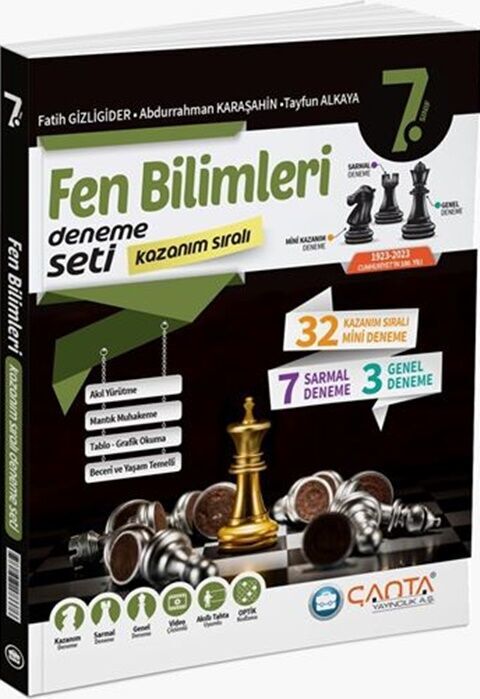 7. Sınıf Fen Bilimleri Kazanım Sıralı Deneme Seti Çanta Yayınları