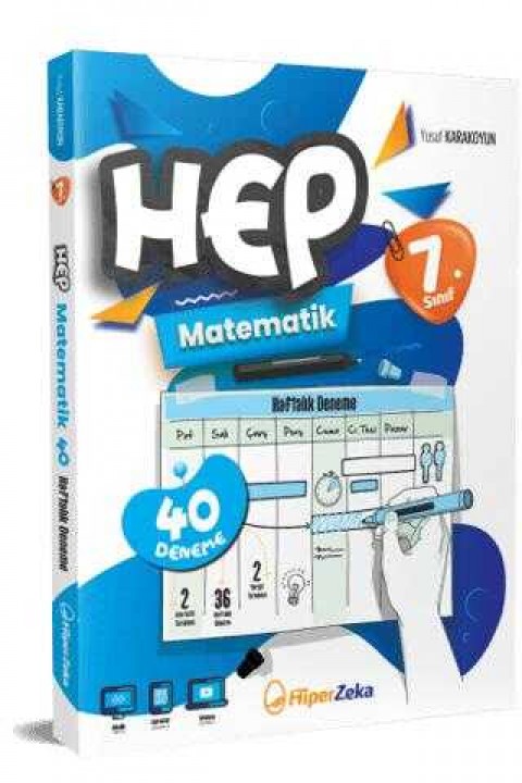 7. Sınıf HEP Matematik Haftalık Deneme Föyleri Hiper Zeka Yayınları