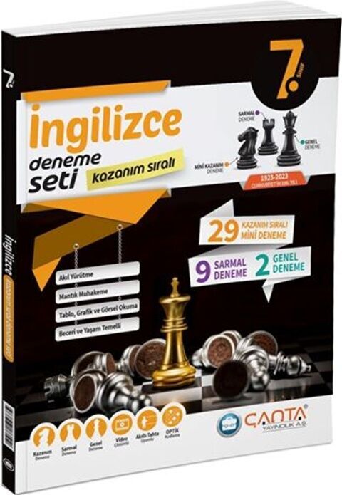7. Sınıf İngilizce Kazanım Sıralı Deneme Seti Çanta Yayınları
