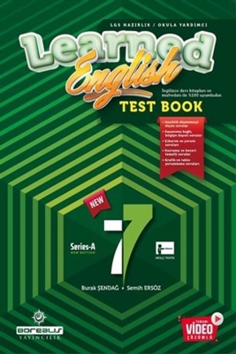 7. Sınıf Learned English Test Book Borealis Yayınları