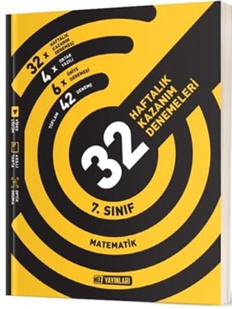 7. Sınıf Matematik 32 Haftalık Kazanım Denemeleri Hız Yayınları