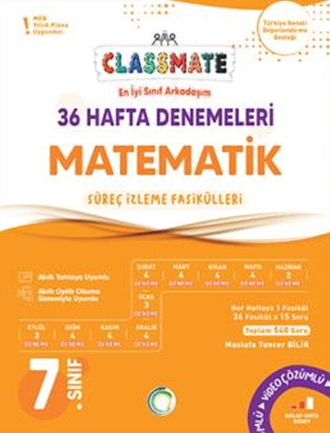 Okyanus 7. Sınıf Matematik Classmate 36 Hafta Denemeleri Okyanus Yayınları