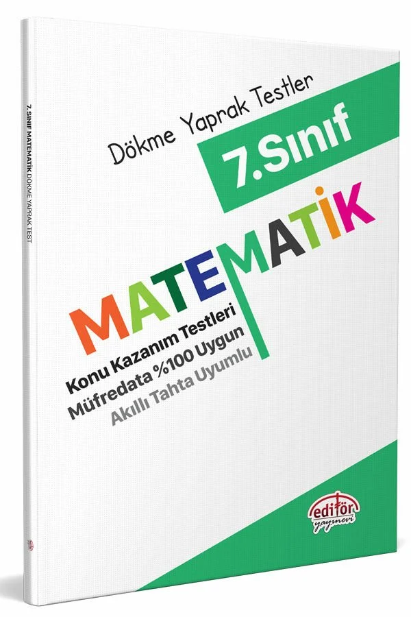 7. Sınıf Matematik Dökme Yaprak Testler Editör Yayınları