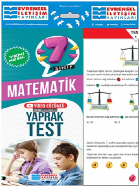 7. Sınıf Matematik Yeni Nesil Video Çözümlü Yaprak Test Evrensel İletişim Yayınları