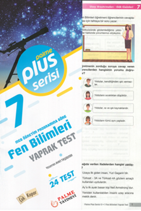 7. Sınıf Plus Serisi Fen Bilimleri Yaprak Test Palme Yayınları
