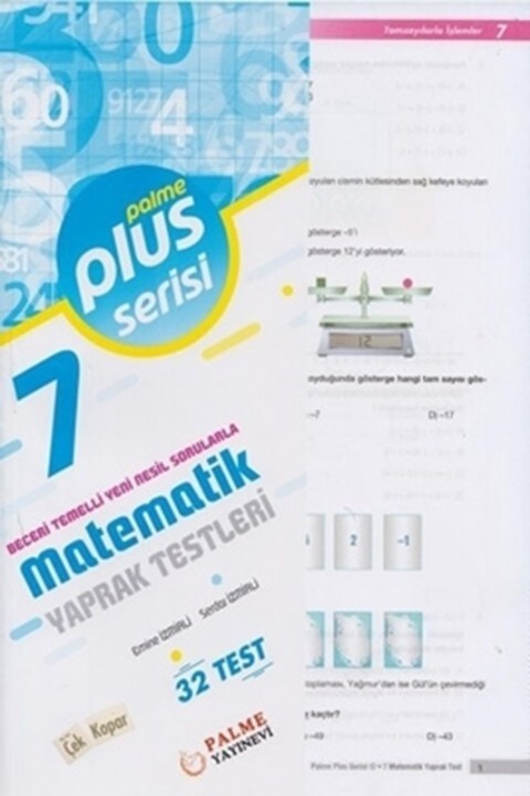 7. Sınıf Plus Serisi Matematik Yaprak Test Palme Yayınları