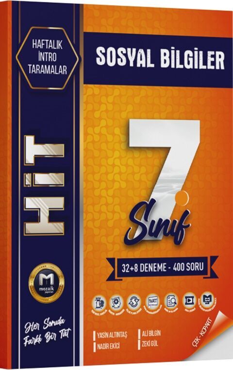 7. Sınıf Sosyal Bilgiler Hit 40 lı Deneme Mozaik Yayınları