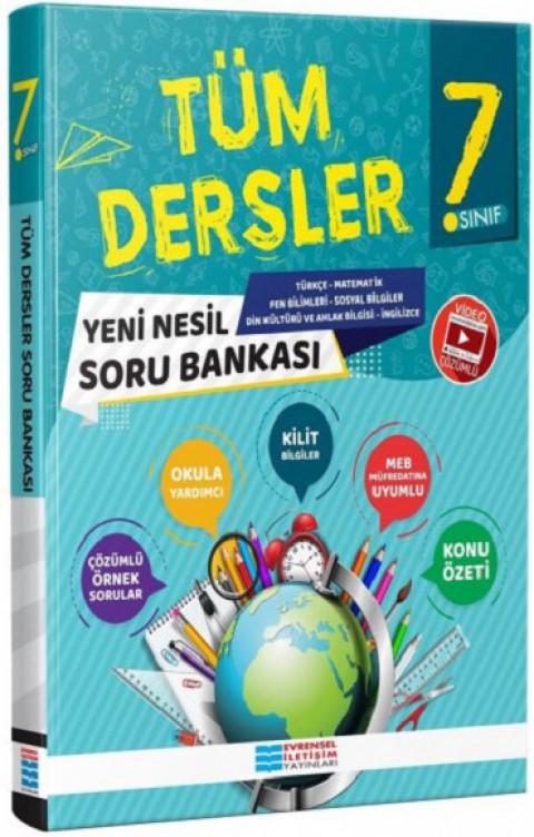 7. Sınıf Tüm Dersler Video Çözümlü Soru Bankası Evrensel İletişim Yayınları