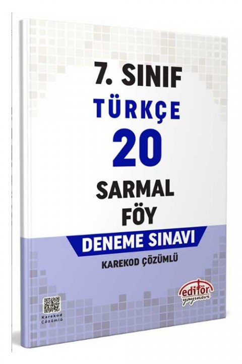 7. Sınıf Türkçe 20 Sarmal Föy Deneme Sınavı Editör Yayınları