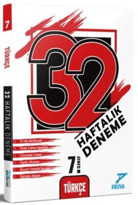 7. Sınıf Türkçe 32 Haftalık Deneme Pruva Akademi Yayınları