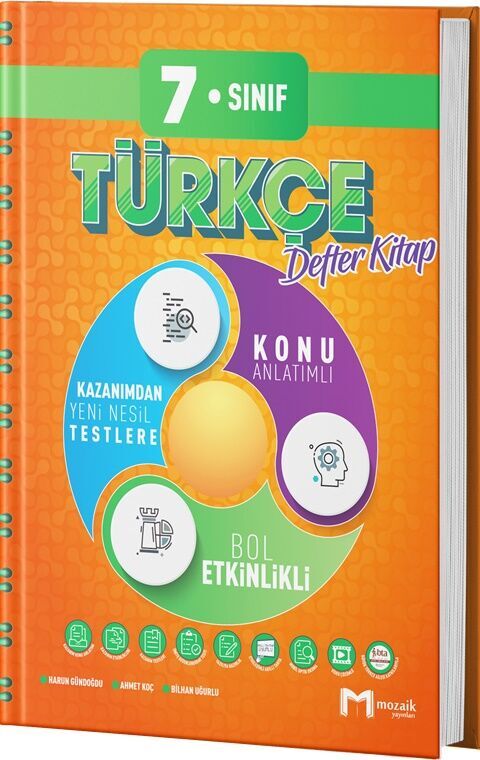 7. Sınıf Türkçe Defter Kitap Mozaik Yayınları