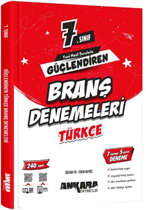 7. Sınıf Türkçe Güçlendiren Branş Denemeleri Ankara Yayıncılık