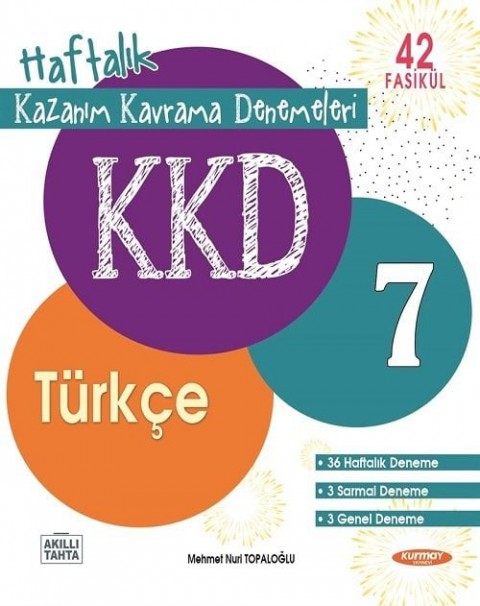 7. Sınıf Türkçe Haftalık Kazanım Kavrama Denemeleri Kurmay Elt Yayınları