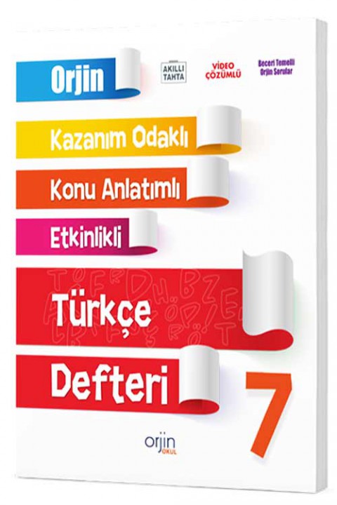 7. Sınıf Türkçe Orjin Konu Anlatımlı Defter Kurmay Elt Yayınları
