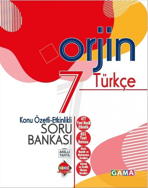 7. Sınıf Türkçe Orjin Konu Özetli Etkinlikli Soru Bankası Kurmay Elt Yayınları