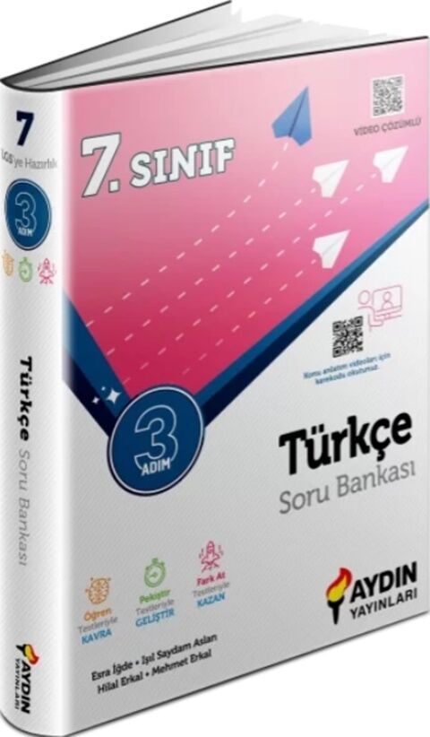 7. Sınıf Türkçe Üç Adım Soru Bankası Aydın Yayınları