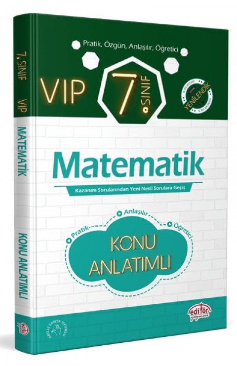 7. Sınıf VIP Matematik Konu Anlatımı Editör Yayınları