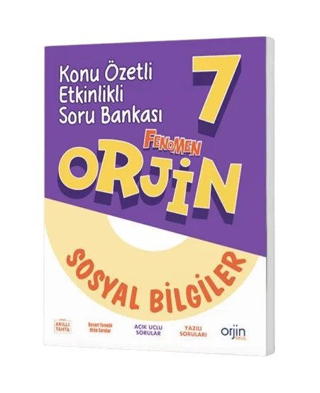 7. Sınıf Sosyal Bilgiler Konu Özetli Etkinlikli Soru Bankası Orjin Yayınları