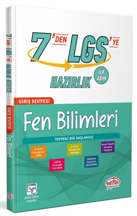 7 den LGS ye Hazırlık Fen Bilimleri Editör Yayınları