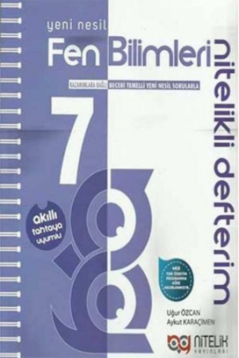 7.Sınıf Akıllı Defter Fen Bilimleri Yeni Nesil Nitelikli Nitelik Yayınları