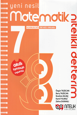 7.Sınıf Akıllı Defter Matematik Yeni Nesil Nitelikli Nitelik Yayınları