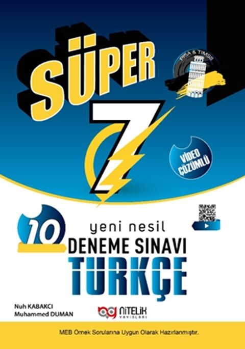 7.Sınıf Deneme Yeni Nesil Süper Türkçe Tamamı Çözümlü Nitelik Yayınları