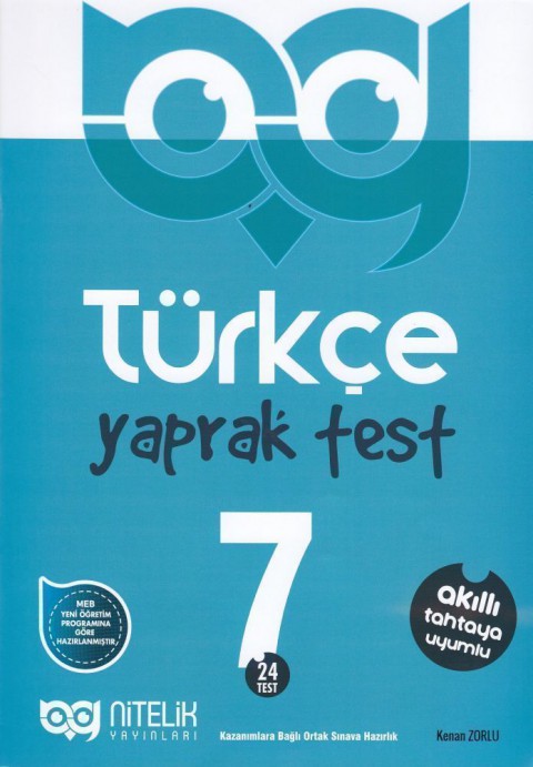 7.Sınıf Türkçe Yaprak Test Nitelik Yayınları