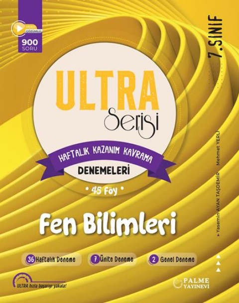 7.Sınıf ULTRA Serisi Fen Bilimleri Haftalık Kazanım Kavrama Denemeleri Palme Yayınları