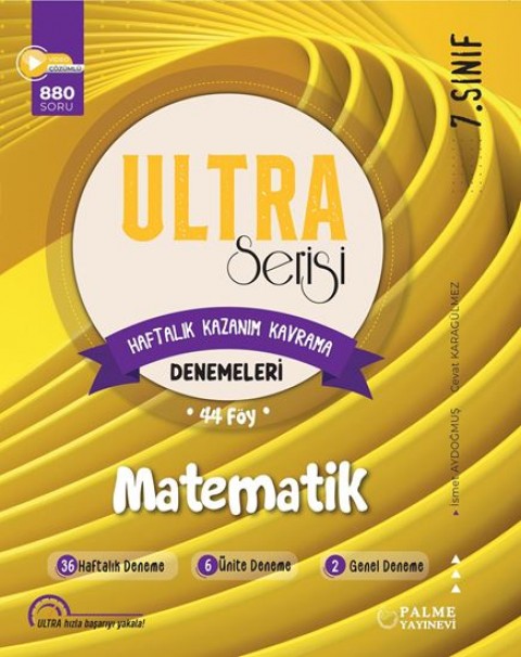 7.Sınıf ULTRA Serisi Matematik Haftalık Kazanım Kavrama Denemeleri Palme Yayınları