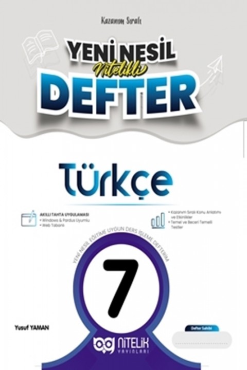 7.Sınıf Yeni Nesil Nitelikli Türkçe Defter Nitelik Yayınları