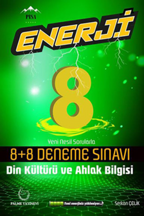 8. Sınıf Enerji Din Kültürü ve Ahlak Bilgisi 8+8 Deneme Sınavı Palme Yayınları