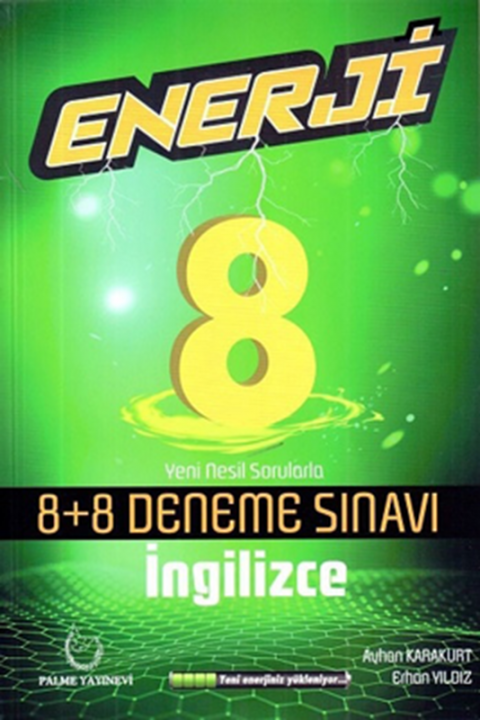 8. Sınıf Enerji İngilizce 8+8 Deneme Sınavı Palme Yayınları