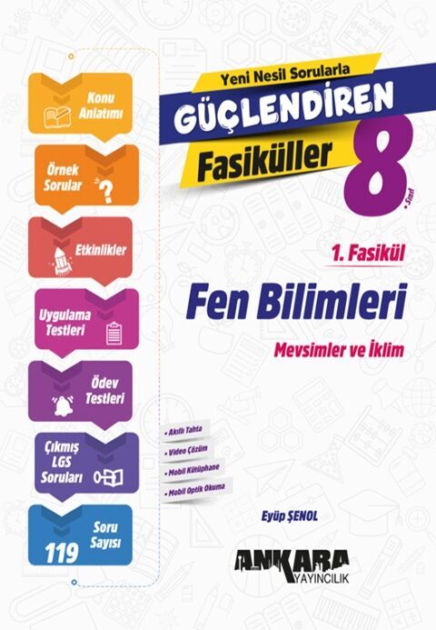 8. Sınıf Fen Bilimleri Güçlendiren 1 Fasikül Ankara Yayıncılık