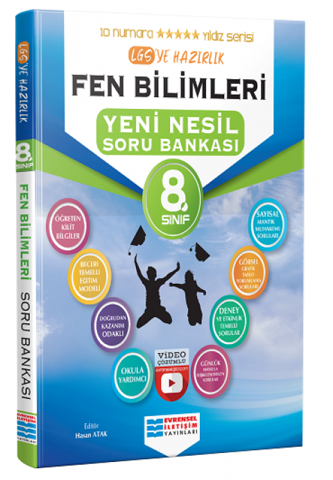 8. Sınıf Fen Bilimleri Yeni Nesil Soru Bankası Video Çözümlü Evrensel İletişim Yayınları