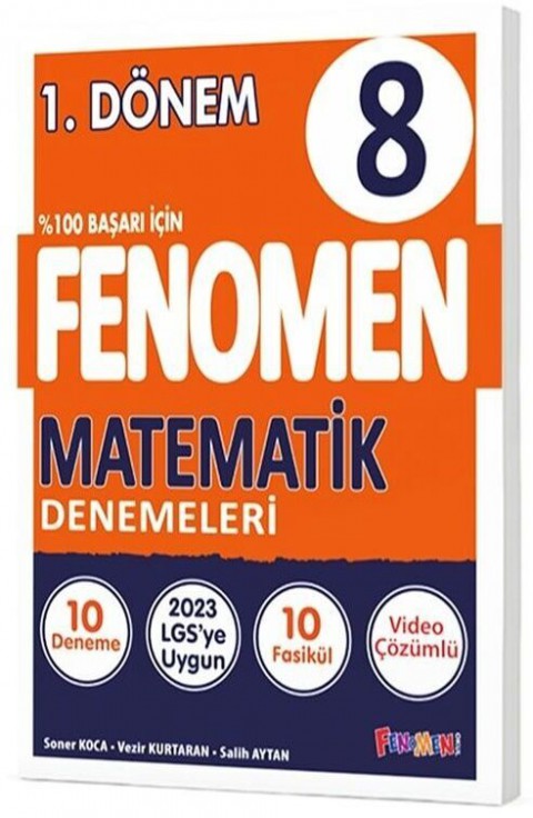 8. Sınıf Fenomen 1. Dönem Matematik 10 Deneme Sınavı Fenomen Yayınları