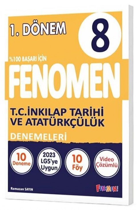 8. Sınıf İnkılap Tarihi ve Atatürkçülük 1. Dönem 10 Deneme Fenomen Yayınları