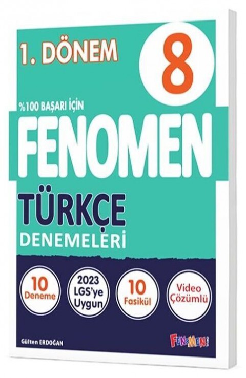 8. Sınıf Türkçe 1. Dönem 10 Deneme Fenomen Yayınları