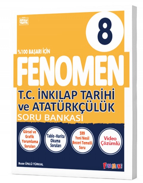 8. Sınıf Fenomen T.C. İnkılap Tarihi ve Atatürkçülük Soru Bankası Fenomen Yayınları