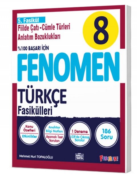 8. Sınıf Fenomen Türkçe Fiilde Çatı Cümle Türleri Anlatım Bozukları 5. Fasikül Fenomen Yayınları