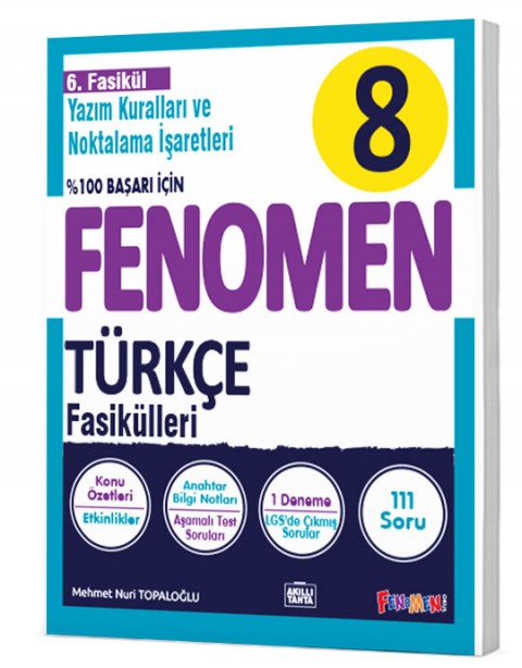 8. Sınıf Fenomen Türkçe Yazım Kuralları ve Noktalama İşaretleri 6. Fasikül Fenomen Yayınları