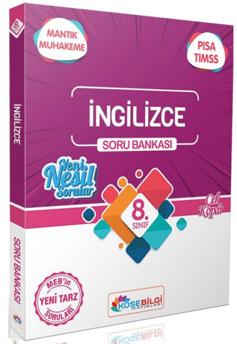 8. Sınıf İngilizce Özet Bilgili Soru Bankası KöşeBilgi Yayınları